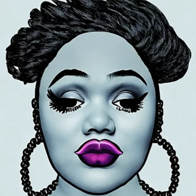 Lizzo in the style of Rene Magritte     8